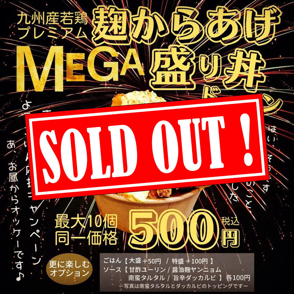 mega丼soldout